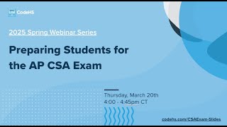 Preparing Students for the AP CSA Exam thumbnail