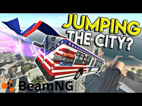 ROCKET BUS JUMPS THE CITY?!?! - BeamNG Drive Update Gameplay & Crashes - Biggest Jumps