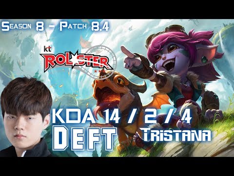 KT Deft TRISTANA vs KALISTA ADC - Patch 8.4 KR Ranked