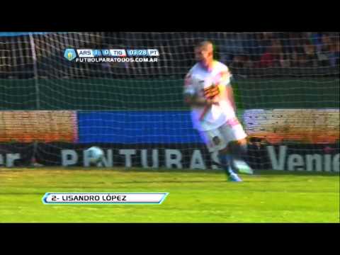 Gol de López. Arsenal 1 - Tigre 0. Fecha 15. Torneo Final 2013. Fútbol Para Todos
