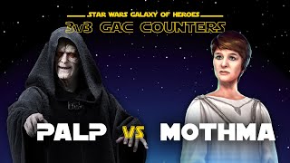 3v3 - Palpatine vs Mon Mothma | SWGOH GAC MM Counter