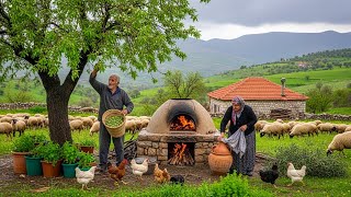 Living simply and warmly in a Palestinian mountain village during a winter storm