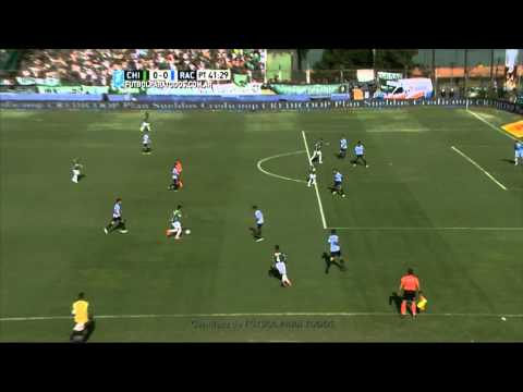 Probó de taco y falló. Chicago 0 - Racing 0. Fecha 10. Primera División 2015. FPT