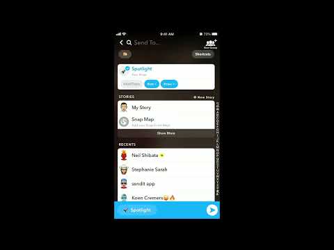 How to add hashtags or topics in Snapchat Spotlight?