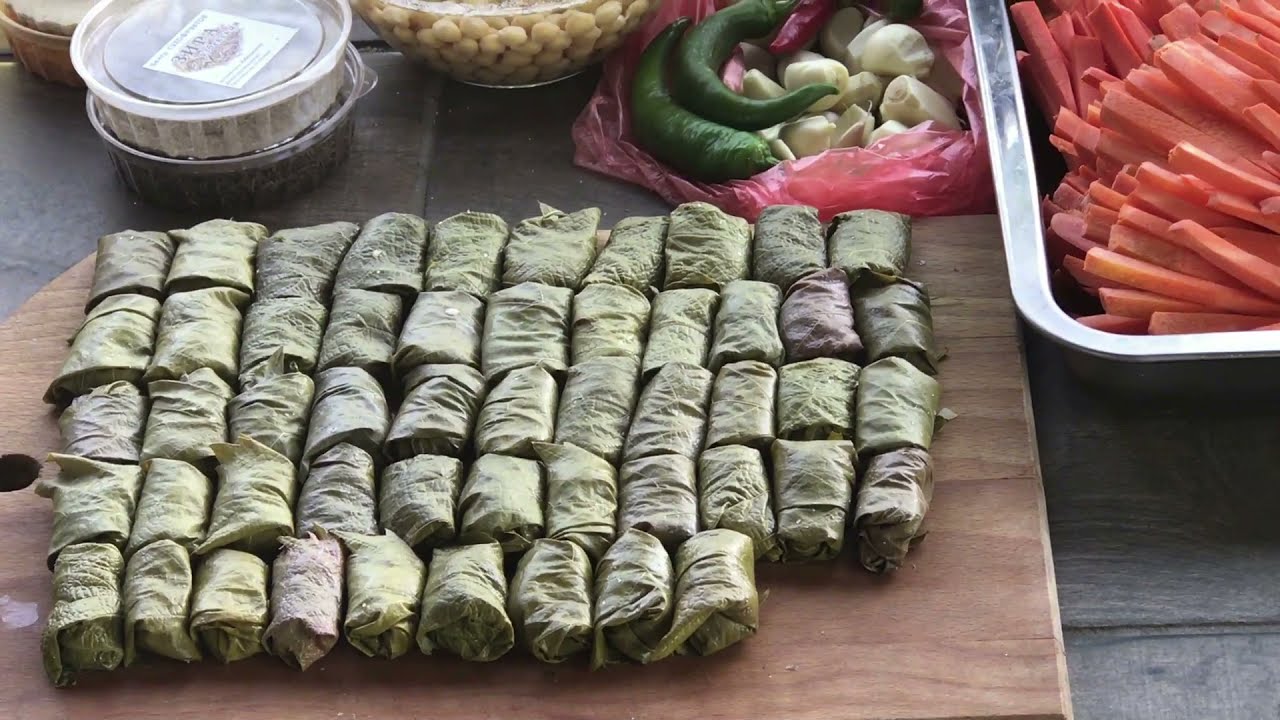 Плов с голубцами из виноградных листьев. Каваток палов