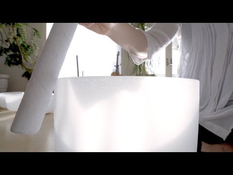 Solar Plexus Chakra Quartz Crystal Singing Bowl, Yoga Music, Sound Healing, E Note