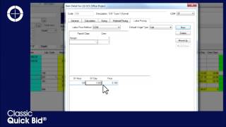 Quick Bid : Master Database – Item Detail - Labor Pricing
