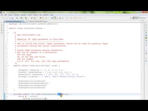 E Type Parameter In Java Generics Example Demo