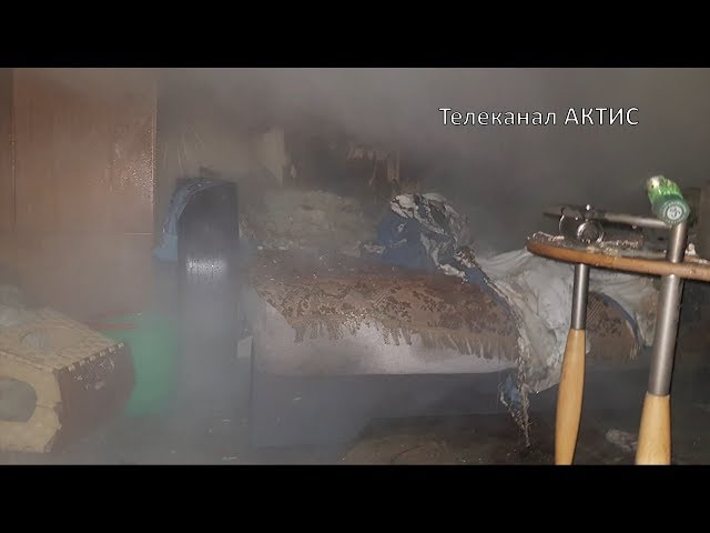 Ночной пожар в 12-том микрорайоне