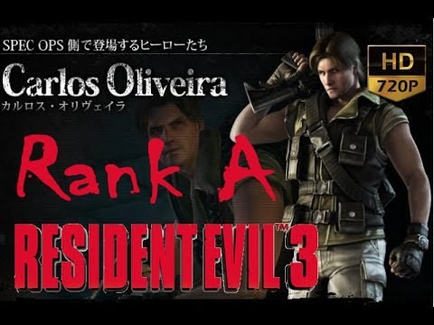 Resident Evil 3 The mercenaries Carlos Rank A - HQ (USA)