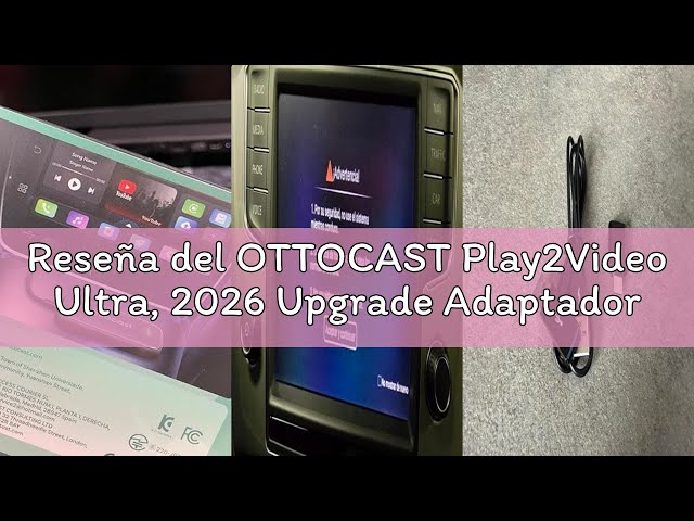 Vídeo relacionado con OTTOCAST Play2Video Ultra 2026 AI Box, Adaptador Inalámbrico CarPlay y Android Auto con Youtube, DAZN, Spotify, WiFi 6, 4GB+32GB, Plug & Play para Coche con CarPlay por Cable Desde 2016