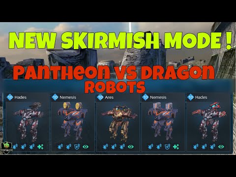 New Skirmish Mode | Pantheon 🆚 Dragon Robots | War Robots