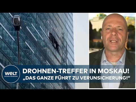 PUTINS KRIEG: Hochhaus-Treffer! Neuer Drohnenangriff auf Moskau! Gebäude wurde bereits getroffen