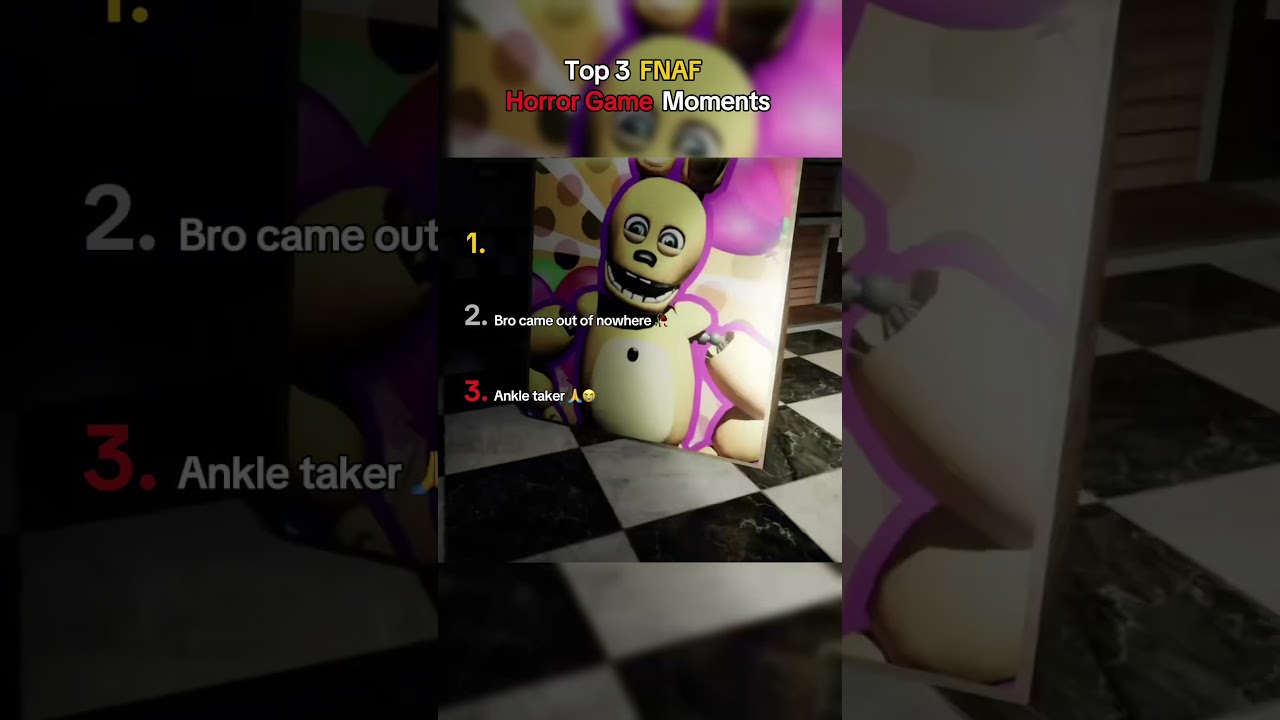 Top 3 Funniest FNAF Game Moments 😭 (last clip, bro thought he’s safe 🙏🥀)