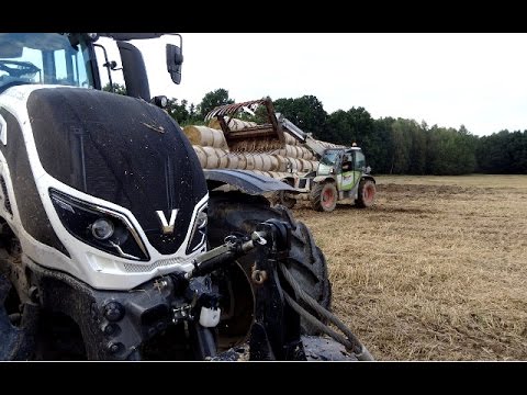Stroh sammeln & stapeln | NEW Valtra T234