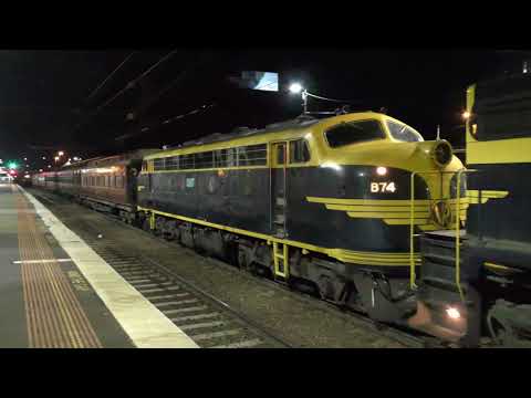 The Victorian Railways B74 locomotive 65th Anniversary Tour at Broadmeadows Melbourne
