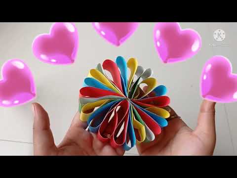 making colorful decorated handmade  flower easily