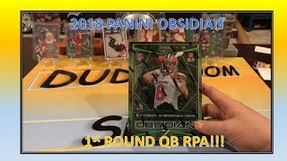 2018PaniniObsidian1stRoundQBRPA!*DecGiveawayVideo*