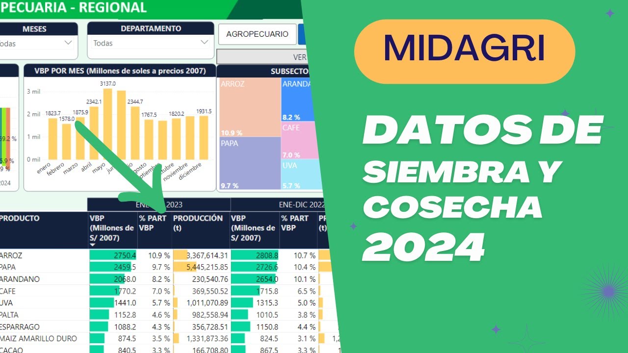 Optimiza tu Producción Agrícola en Perú con Datos del MINAGRI 2024