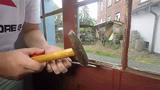 How to replace glass window panes in wooden door quick