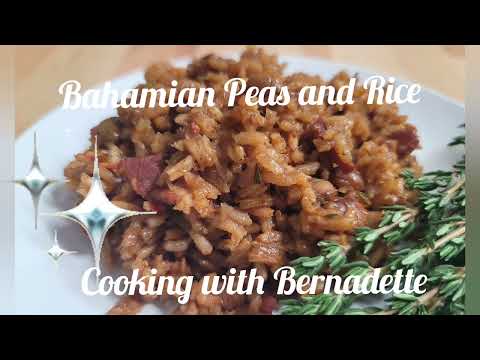 Easy, Bahamian Green Peas and Rice. Cooking with Bernadette Clayborne.