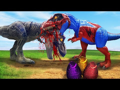 BATMAN T-REX vs SUPERMAN TREX DEATH RUN EVOLUTION of DINOSAUR | Strongest Dinosaur Jurassic World 2