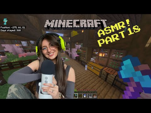 ASMR 1 hour Build with me Minecraft gameplay! (PS5 controller sounds and whispered commentary)