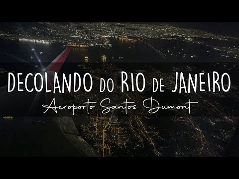 Decolando do RIO DE JANEIRO - Aeroporto Santos Dumont - à noite - Latam Airlines SDU Airport