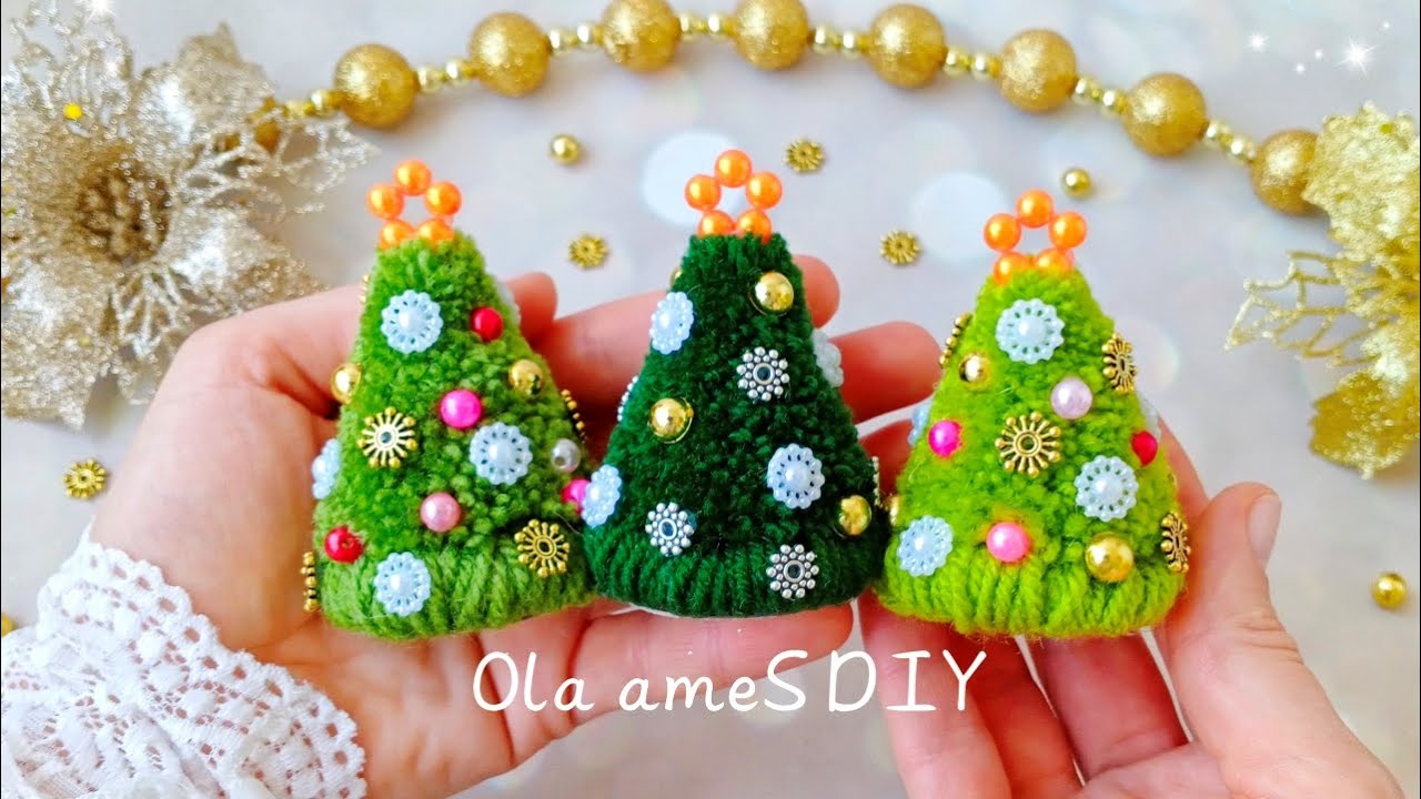 🌟🎄 Superb Christmas Tree Making Idea with Yarn - Super Easy Way to Make It - DIY Cute Christmas Tree