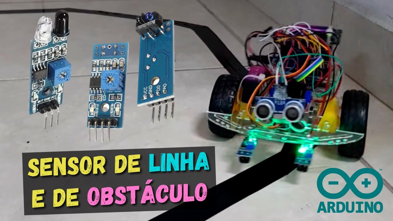 Obstacle sensor and line sensor on arduino - application and programming
