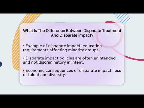 What Is The Difference Between Disparate Treatment And Disparate Impact? - Learn About Economics