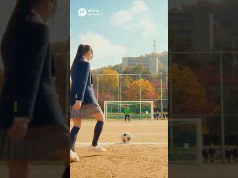 女子高校生がシュートを打つ