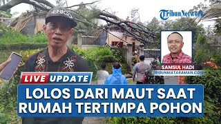 Warga Modangan Blitar Selamat dari Maut, Lolos dari Pohon Tumbang yang Timpa Rumahnya