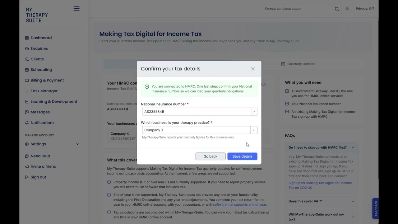 Making Tax Digital, submitted straight from your practice demo