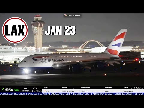 KLAX LIVE |  JAN 23, 2026 | LOS ANGELES INT AIRPORT  LIVE STREAM WEBCAM IRL