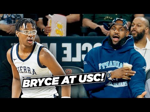 LeBron James Shows Up To Watch Bryce James at USC!! Sierra Canyon DOMINATES!