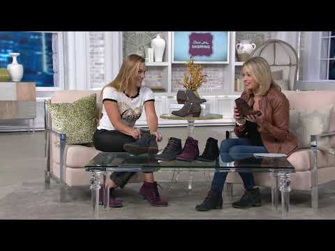 Earth Suede Lace-up Ankle Boots - Boone on QVC