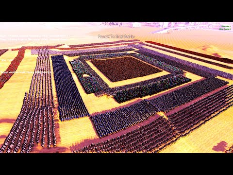 4K Golden Knights Siege 35.000 Soul Tyrants Castle - Ultimate Epic Battle Simulator UEBS