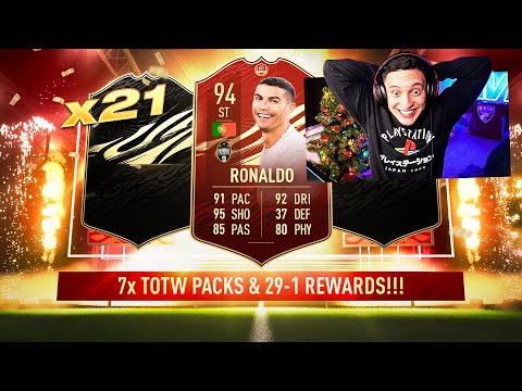 OMG I FINALLY OPENED MY 7x PREMIUM TOTW PACKS (21x INFORMS)!! 29-1 FUT CHAMPIONS REWARDS!! FIFA 21