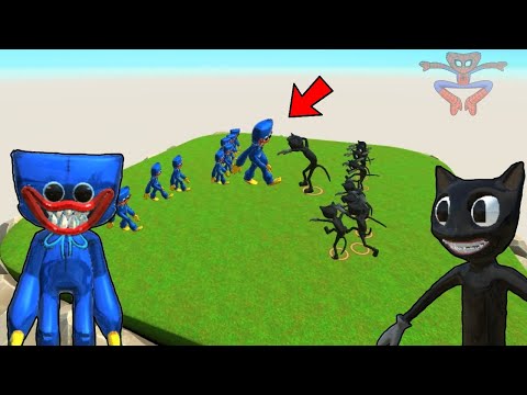 HUGGY WUGGY ARMY  🆚   CATROON CAT ARMY | Animal Revolt Battle Simulator