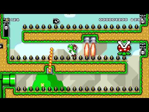 Bye-Bye Yoshi by Kyle - SUPER MARIO MAKER - NO COMMENTARY 1ax