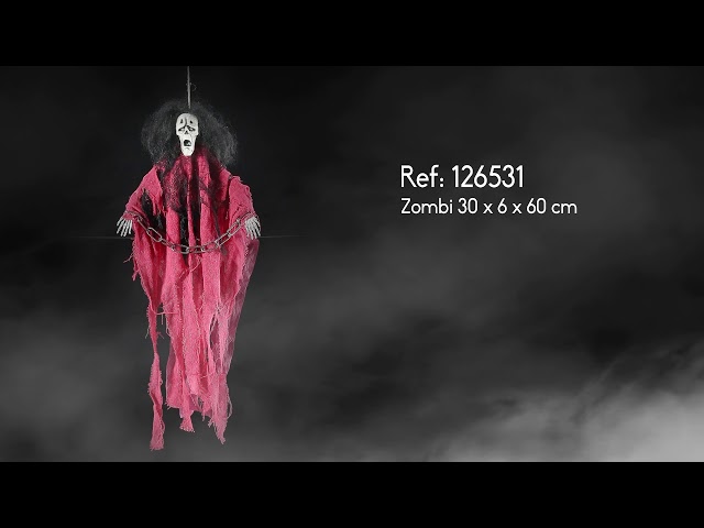 Vídeo relacionado con JOYIN Decoración animada de zombi para Halloween con ojos iluminados y sonido espeluznante para accesorios de casa embrujada, decoración de patio al aire libre de Halloween