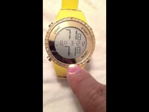 Ice plus Yellow .10 Ct watch