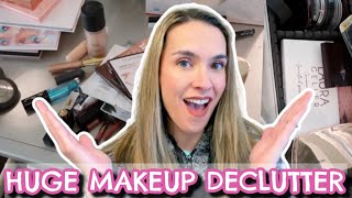 Huge Makeup Declutter 2023 | Konmari Style || Products I Regret Buying