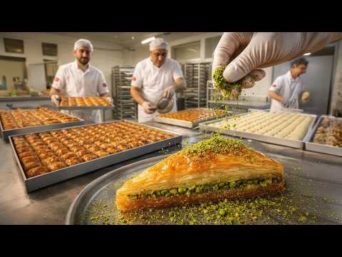 Insane Turkish Baklava Factory! 10,000 Pieces a Day Satisfying Production