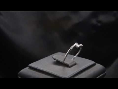 TELEIOS LUXE 18K WHITE GOLD 0.06 CT DIAMONDS FANCY BAND RING - TL0000162