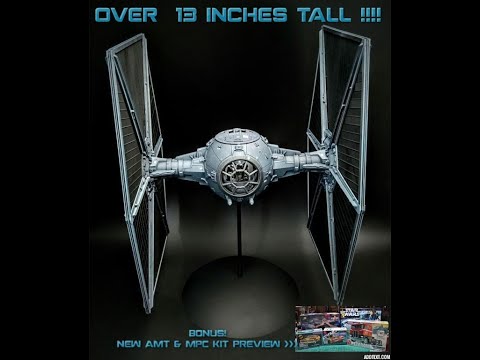 HUGE! ALL NEW! 2023 Star Wars Tie Fighter 1/32 Scale Model Kit Build How To Assemble Decals AMT 1341