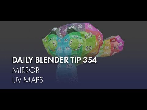 Daily Blender Tip 354 - Mirror UV Maps (Blender 2.8)