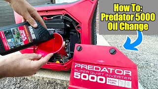 How To Change the oil on a Predator 5000 Watt Dual-Fuel SUPER QUIET Inverter Generator