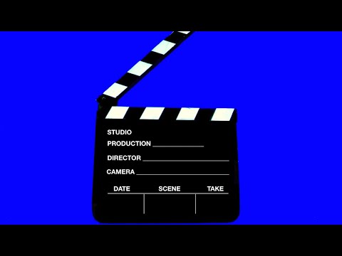 Movie Slate Sound Effect and Stock Video with Blue Screen/Green Screen Background | Movie Set Sounds